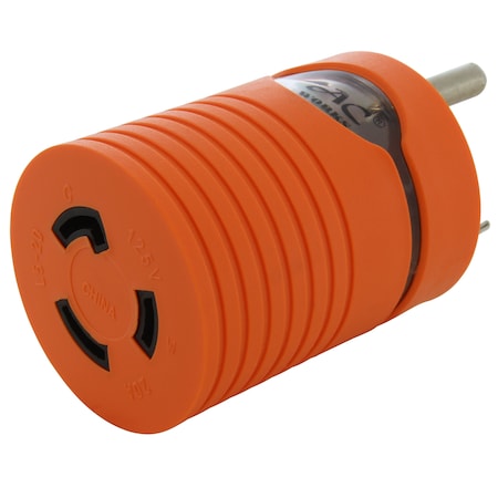 Ac Works Plug Adapter, L5-20R, TT-30P, L5-20P, TT-30P, 0 ft., Orange ADTTL520